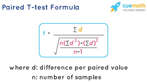 paired t test formula